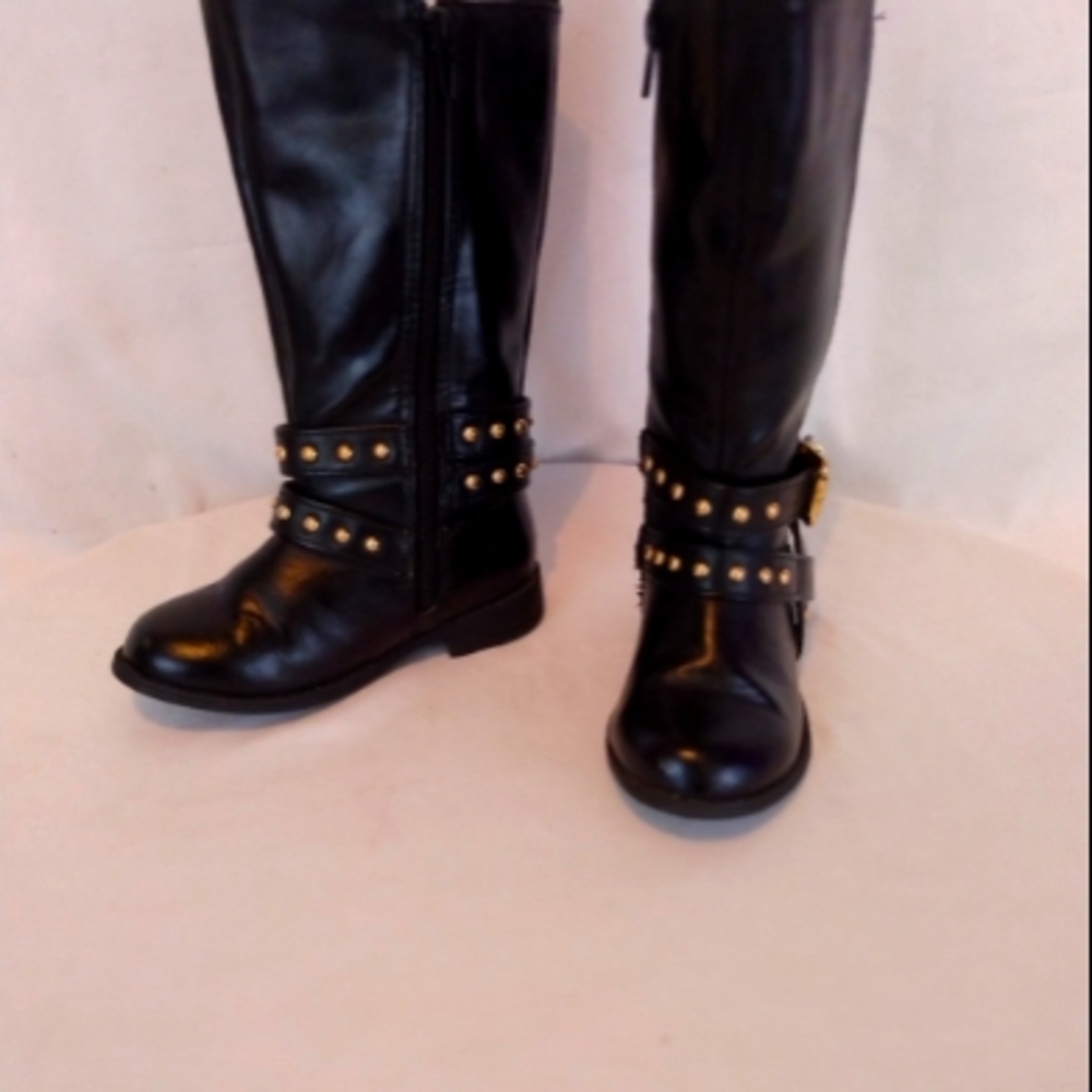 Piper Black Studded Riding Boot